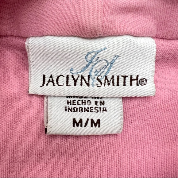 Jaclyn Smith Soft Pink hooded sweatshirt size medium M B186 - Picture 2 of 4